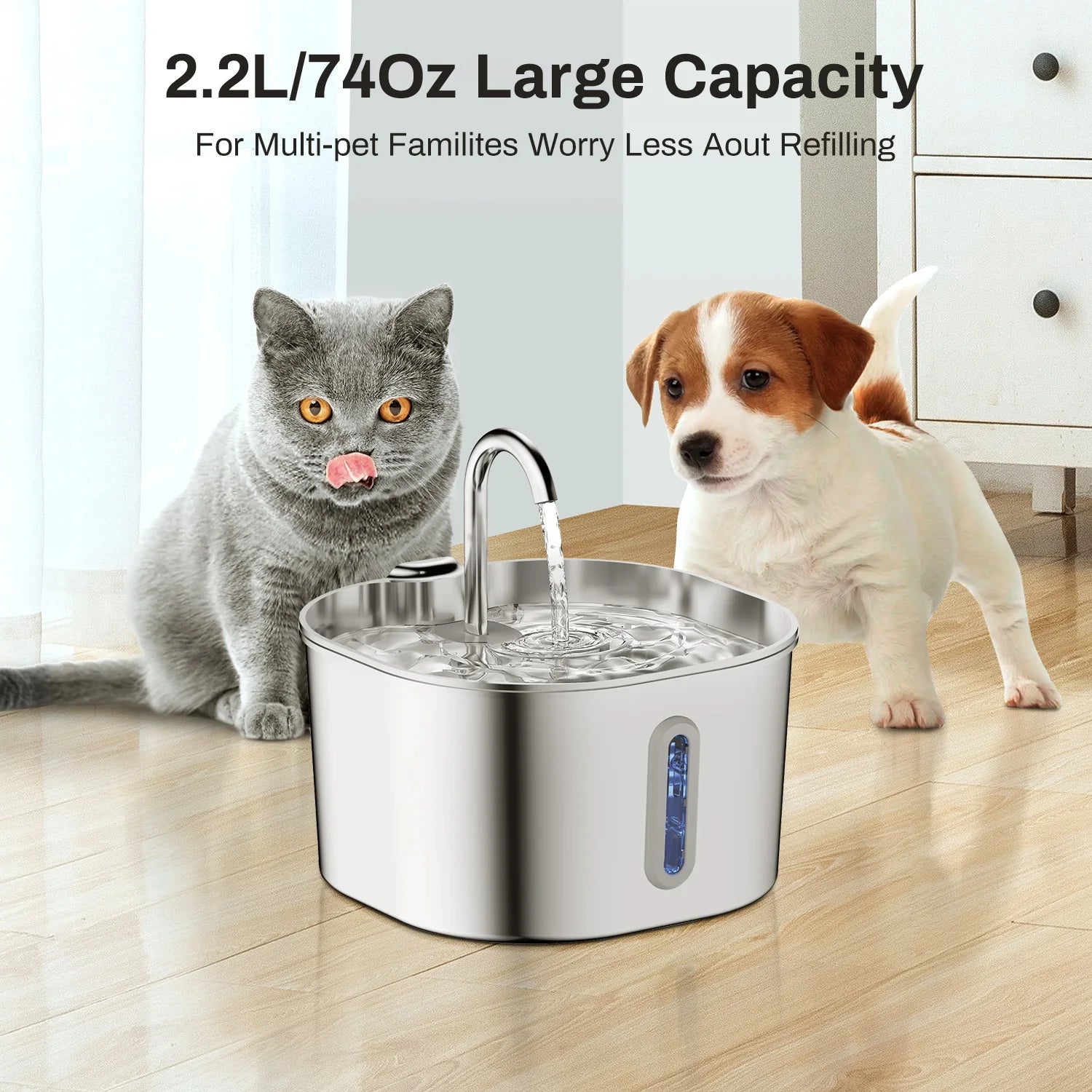Premium Stainless Steel Pet Water Fountain