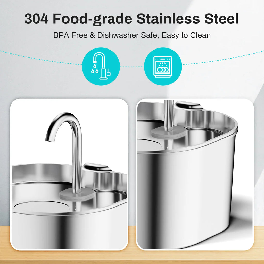 Premium Stainless Steel Pet Water Fountain