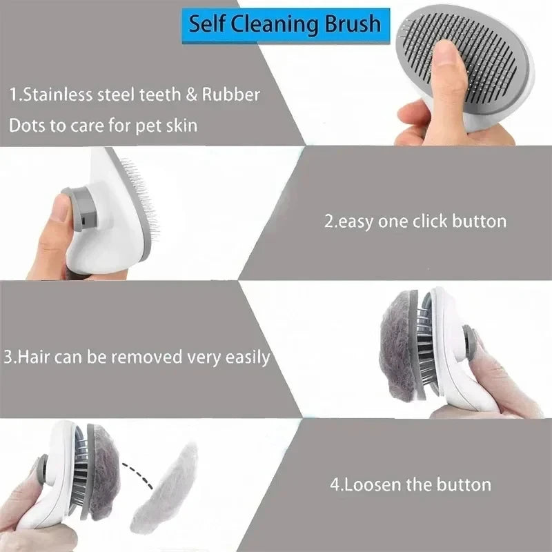 Premium Self-Cleaning Pet Brush