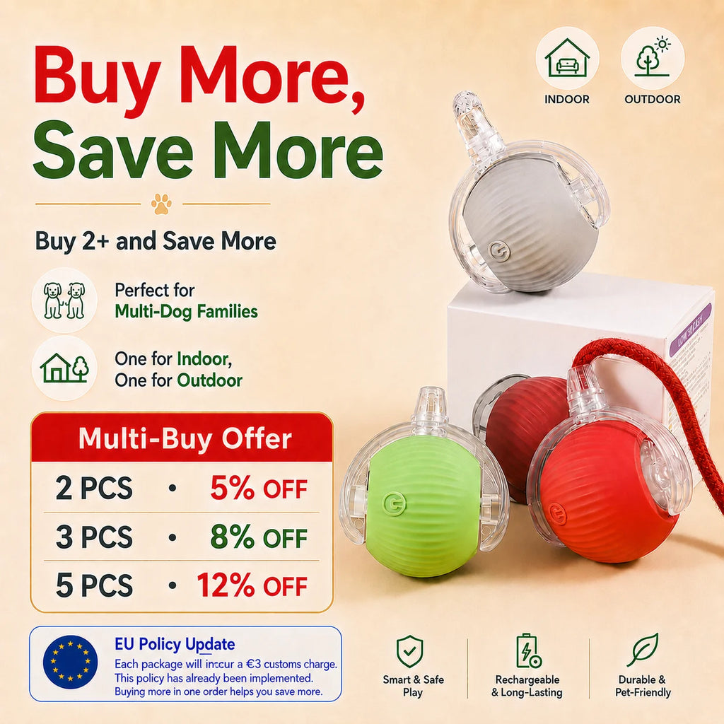Smart Interactive Rolling Ball for Dogs | USB Rechargeable